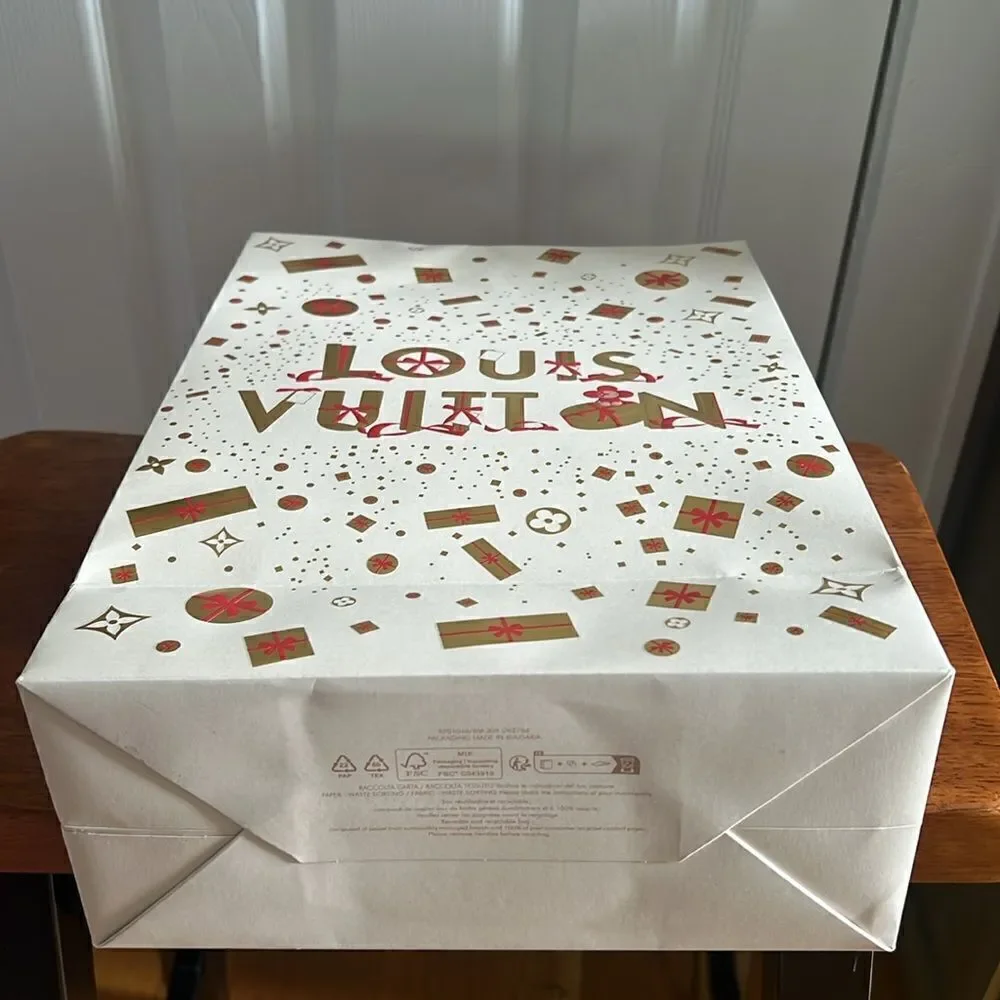 Louis Vuitton Limited Edition Holiday Gift Bag with bows